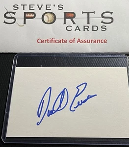 Darrell Evans Braves, Tigers, Signed Index Card In-Person Auto w/ COA Top Loader - Picture 1 of 4