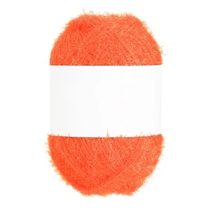 218 Yard Scrubbie Yarn, Sparkle Yarn Polyester for Dishcloth, Orange - Picture 1 of 6