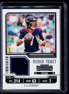 2023 Panini Contenders #TS42 C.J. Stroud Rookie Ticket Swatches - Picture 1 of 2