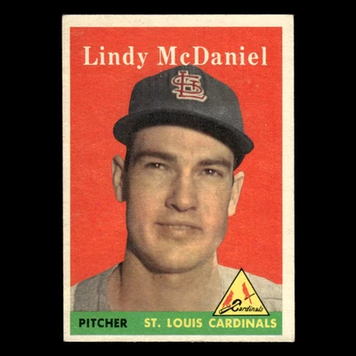 Lindy McDaniel #180 1958 Topps St. Louis Cardinals Baseball Card MLB EX - Image 1 of 3