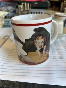 VINTAGE COCA-COLA COFFEE TEA CUP MUG   1996 TO WORK REFRESHED REPRINT FROM 1951 - Picture 1 of 2