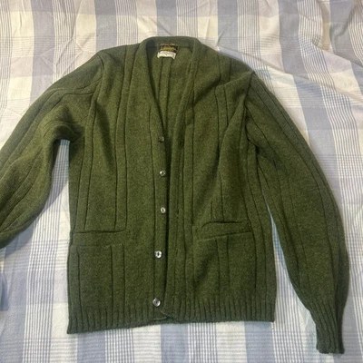 Vintage Anderson Little Cardigan Dark Green 75% Lambs Wool 25% Polyester Small - Image 1 of 4