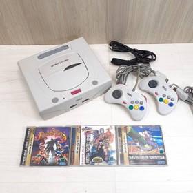 Sega Saturn Console Japan White bundle with 3 games 2 controllers VF2 F. Vipers