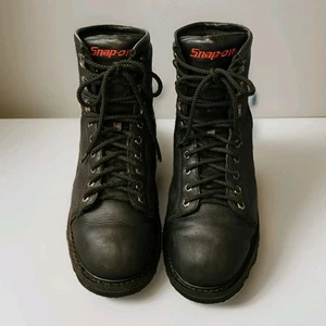 Snap-On Tools ~ Herren Größe 14 Arbeitsstiefel ~ PIT STOP ~ schwarzes Leder Goodyear Sohle - Bild 1 von 20