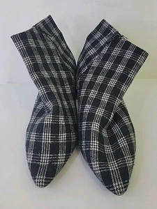 Alex Marie Tionna karierte Blockabsatz Stiefeletten Brokat spitz zulaufend Größe 9,5. - Bild 1 von 14