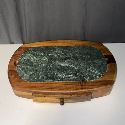 Tábua de Queijo de Mármore Vintage HAMPTON HOUSE (Somente Tábua Sem Conjunto de Talheres) - Imagem 1 de 4