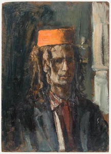 George Weissbort (1928-2013) - 20th Century Oil, Man in a Fez - Picture 1 of 4