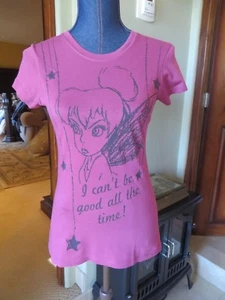 Damen Disney Tinker Bell I Can't Be Good All Kurzarm Strick T-Shirt Gr. M Neu mit Etikett - Bild 1 von 7