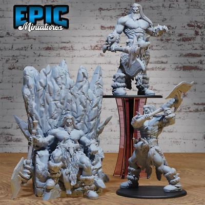 Jotun Frost Giant 3D Print D&D Large Tabletop Gaming Figures - Epic Miniatures