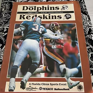 Miami Dolphins Washington Redskins 1992 Program Vintage - Picture 1 of 8