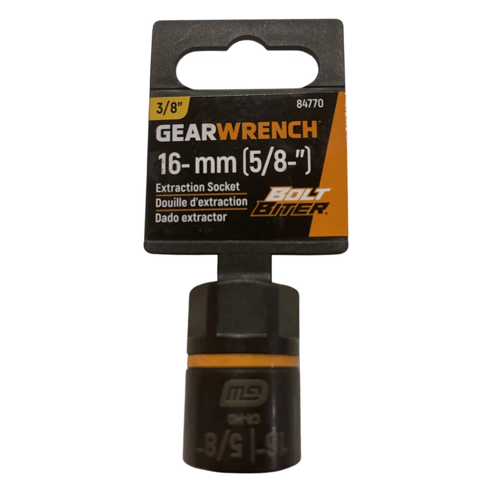 GearWrench 3/8" Drive Bolt Biter 16-mm (5/8"-) Impact Extraction Socket 84770 - Image 1 of 1