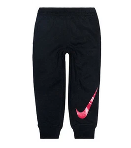 NIKE Boy's SWOOSH LOGO CUFF Sweatpants ** ANTHRACITE/ORANGE - 5 ** NWT - Picture 1 of 2