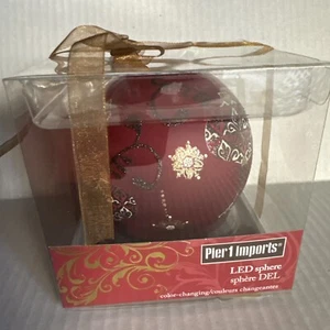 Pier 1 Importaciones LED Esfera Mesa Adorno Cambio de Color Adornos Diseño Nuevo - Imagen 1 de 20