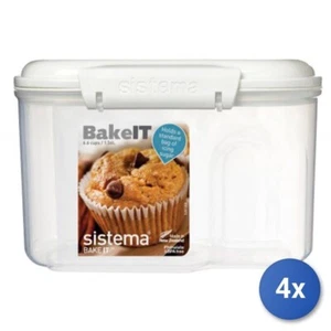 4X Airtight Polypropylene Containers Bake It With Dos 1.5 1230 System - Picture 1 of 3