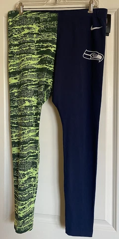 Nike Seattle Seahawks Women’s Leggings NFL Team Apparel Blue Green Sz XL NWT Cover