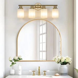 4 Lights Vanity Light 24" Gold for Bathroom Modern Mirror Wall LED Lamp Fixture - Picture 1 of 10