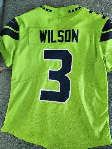 Russell Wilson #3 Seattle Seahawks Nike Green Color Rush Jersey NFL Adult Small Cover