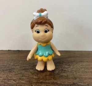Flintstone Kids School Girl Figure Coleco 1986 Brunette Green Dress - Picture 1 of 7