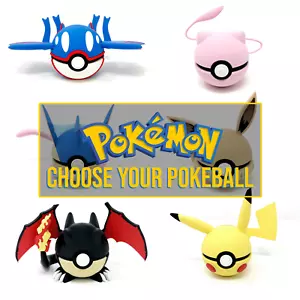 Pokemon Themed Pokeball "CHOOSE YOUR POKEBALL" 3D Printed, Pokemon Collectable - Picture 1 of 11