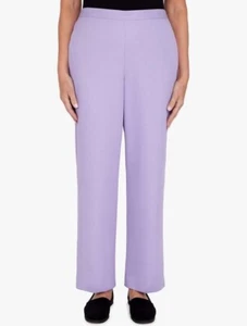 NEW! Alfred Dunner Size 16 Classic Fit Comfort Waist Pants Lavender Purple $50 - Picture 1 of 8