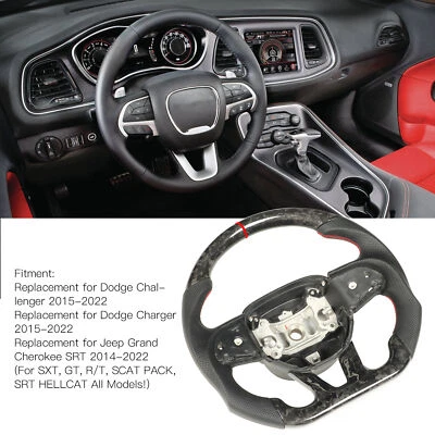 Geschmiedetes Trockenes Kohlefaser-Lenkrad Für Dodge Challenger Hellcat SRT 15+ - Bild 1 von 4