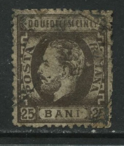 Romania 1872 25 bani perforated used - Picture 1 of 1