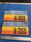 2 Taco Casa Texas Paper Workers Uniform Hair Net Mesh Hats New Fast Food History