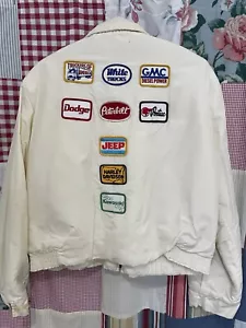Vintage 50s 60s Hercules Work Jacket Racing Sears Trucker Patches Trucks Harley - Picture 1 of 21