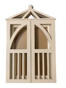 Marco de fotos madera cuadro frontal a través de puerta de jardín 10x6x1 madera pintada marfil - Imagen 1 de 13