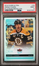 2014-15 Fleer Ultra Zdeno Chara #10 Platinum Medallion 87/99 PSA 9 POP 1 NO 10s