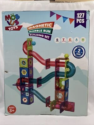 127 Piece Magnetic Marble Run Building Set | Magnetic DIY Set for Boys and Girls - Image 1 of 4