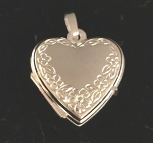 NEW Sterling Silver Heart Locket Suitable For Two photos Family Love Portrait  - Picture 1 of 5