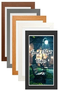 Large Poster Photography Frame Real Wood Picture Frame Black White Photo Frame - Picture 1 of 6