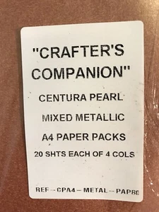 Crafter’s Companion Centura Perla Mezcla Metálica ~ 20 Hojas @ 4 Colores Ttl 80 - Imagen 1 de 5
