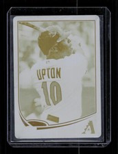 2013 Topps Series 1 #110 Justin Upton Yellow Printing Plate 1/1