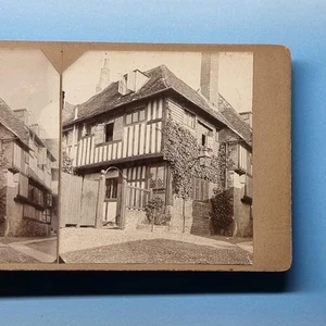 Rye Stereoview C1895 Real Photo Sussex The Mermaid Inn Pub - Picture 1 of 3