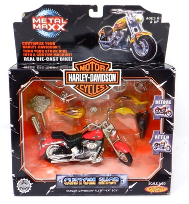 Harley Davidson 1:20 Metal Maxx Die-Cast [FLSTF Fat Boy] Motorcycle - Image 1 of 2