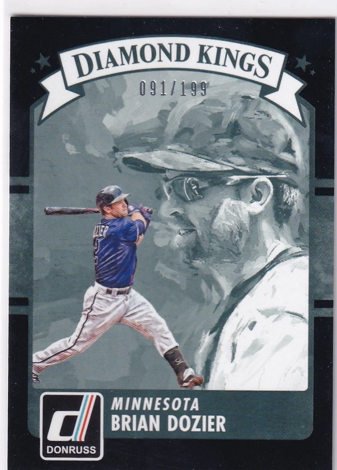 BRIAN DOZIER/199 DONRUSS BORDE NEGRO PARALELO MINNESOTA TWINS #17 2016 PANINI Foto 1 de 1