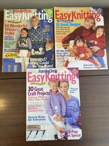 Lot of 3 Family Circle Easy Knitting Plus Crochet Magazines 1998 & 1999 - VGC - Picture 1 of 7