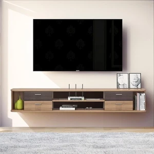 Schwebender TV-Schrank, 55" TV-Wandschrank, Schweberegale mit - Bild 1 von 5