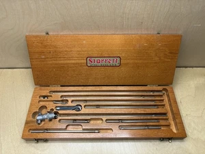 Juego de micrómetros interiores mecánicos Starrett 124 vintage caja de madera EE. UU. - Imagen 1 de 6
