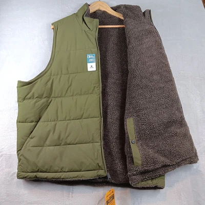 Chaleco Sherpa Carhartt 3XL 3X Verde Oliva Montana Calce Relajado Reversible Foto 1 de 4