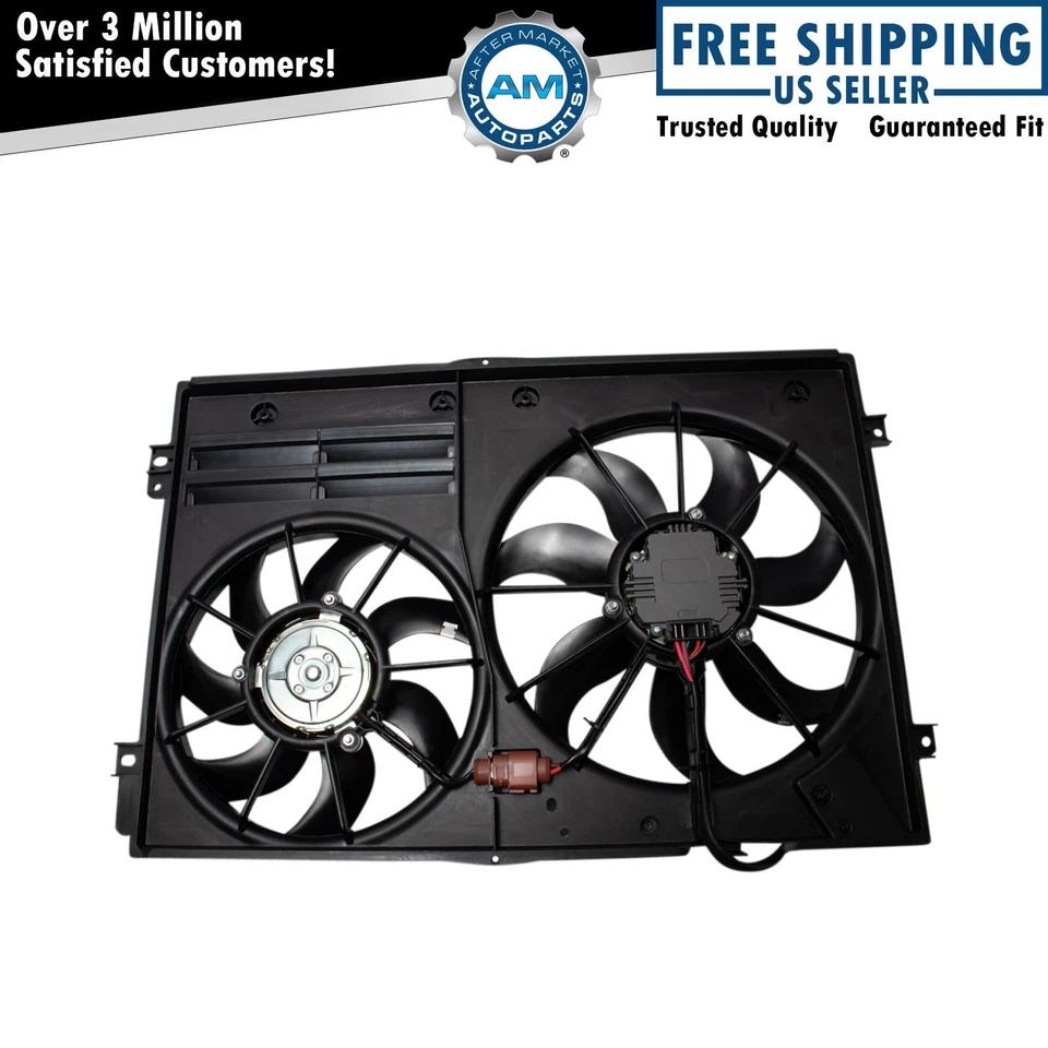 Conjunto de ventilador doble de refrigeración de radiador para TT Jetta Passat Beetle Rabbit Foto 1 de 4