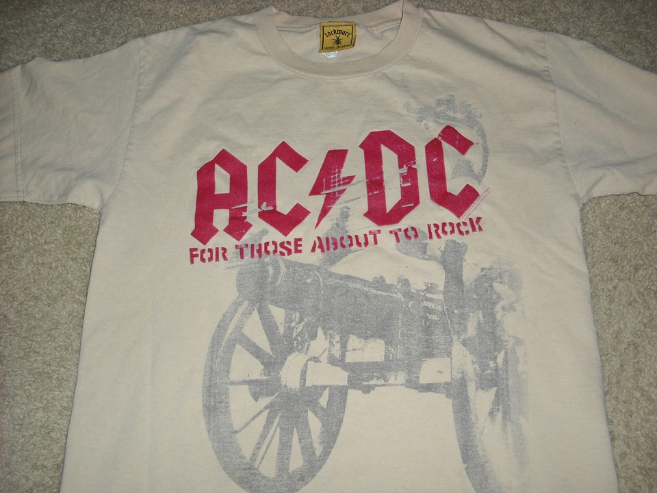 AC/DC «Для тех, кто собирается рок» рок-рубашка молодежи 14-16 -взрослый маленький - Изображение 1 из 1