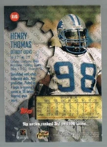 1997 Stadium Club Members only HENRY THOMAS #119 Lions - Picture 1 of 1