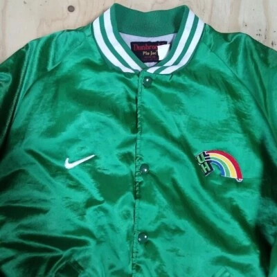 Chaqueta Bomber Deadstock Vintage Dunbrooke Personalizada Arco Iris Satinado Foto 1 de 4