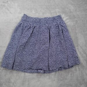 Old Navy Women Mini Skirt Small Blue Ditsy Floral Elastic Waist Cottage Core