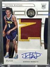 2022-23 National Treasures Gold /10 Rookie Patch Auto RPA RC Peyton Watson