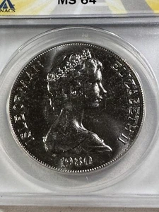 1980 Isle of Man 1 Crown Bicentenary of the Derby Graded MS 64 by ANACS - Picture 1 of 8