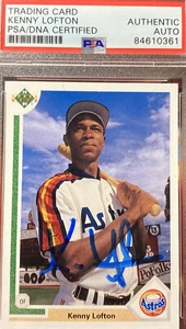 1991 Upper Deck  Rookie   #24F Kenny Lofton 🔥. Auto - Picture 1 of 3